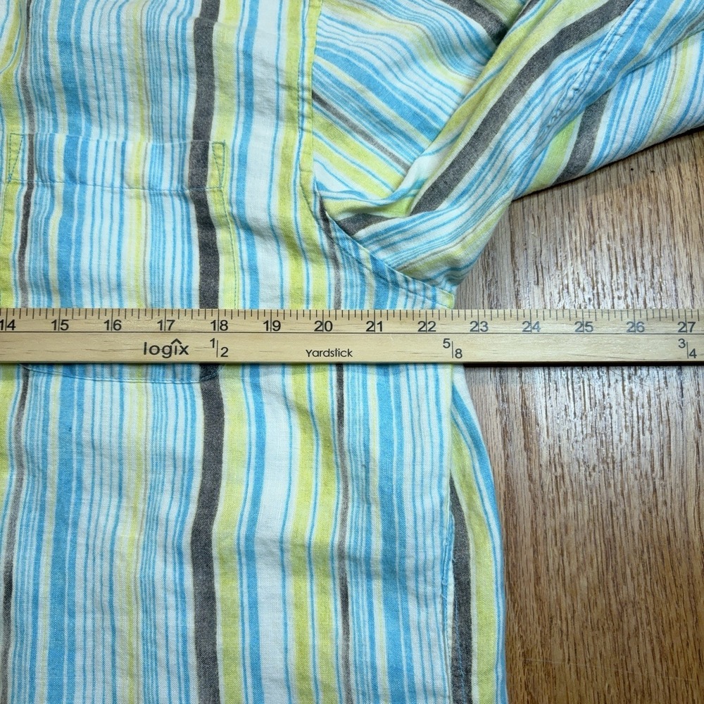 Tommy‎ Bahama Shirt Mens Large Relax 100% Linen Button Up Striped Summer Casual - Picture 5 of 8